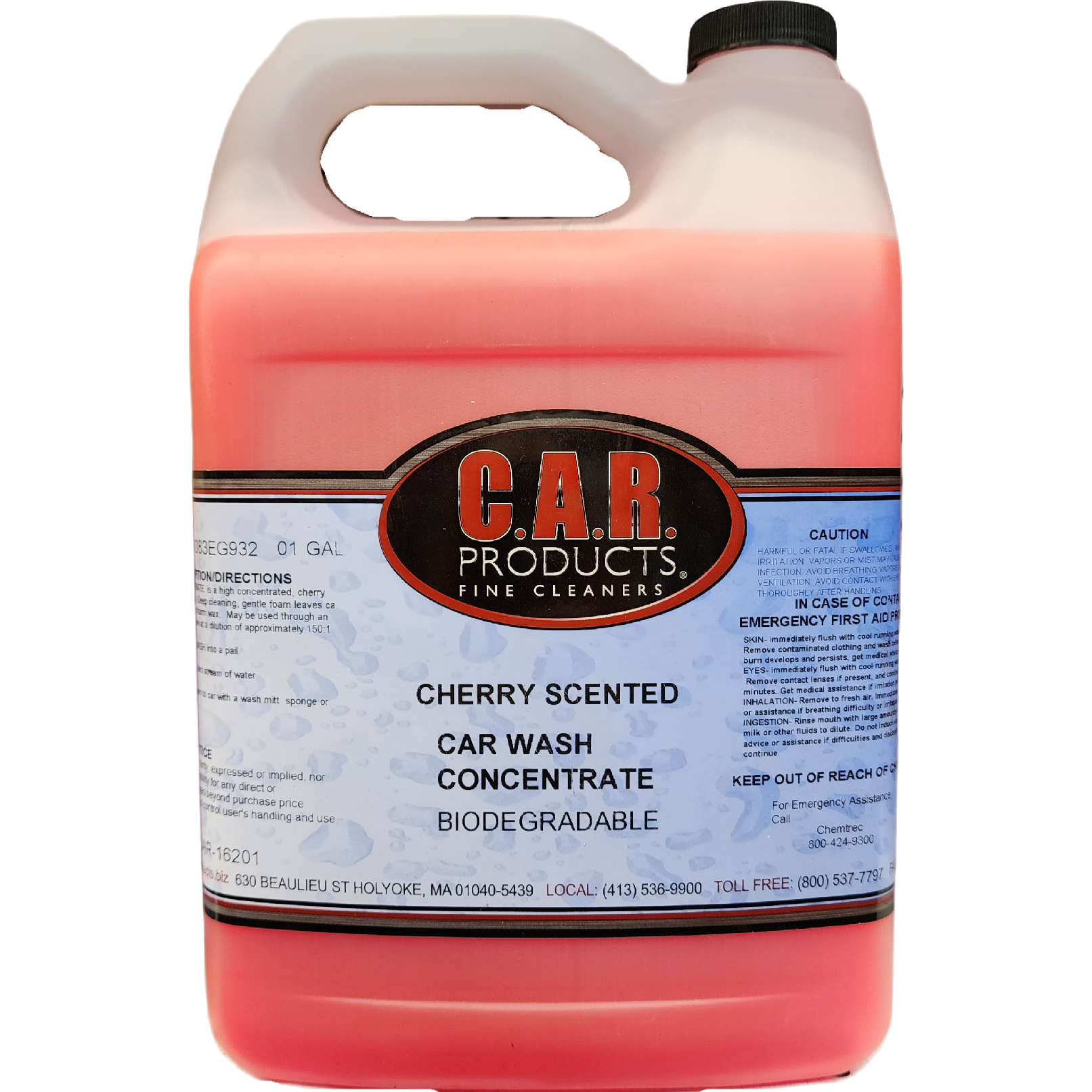 XCP CAR-16201 CAR Products Car Wash Concentrate Cherry Scented (1 gal)