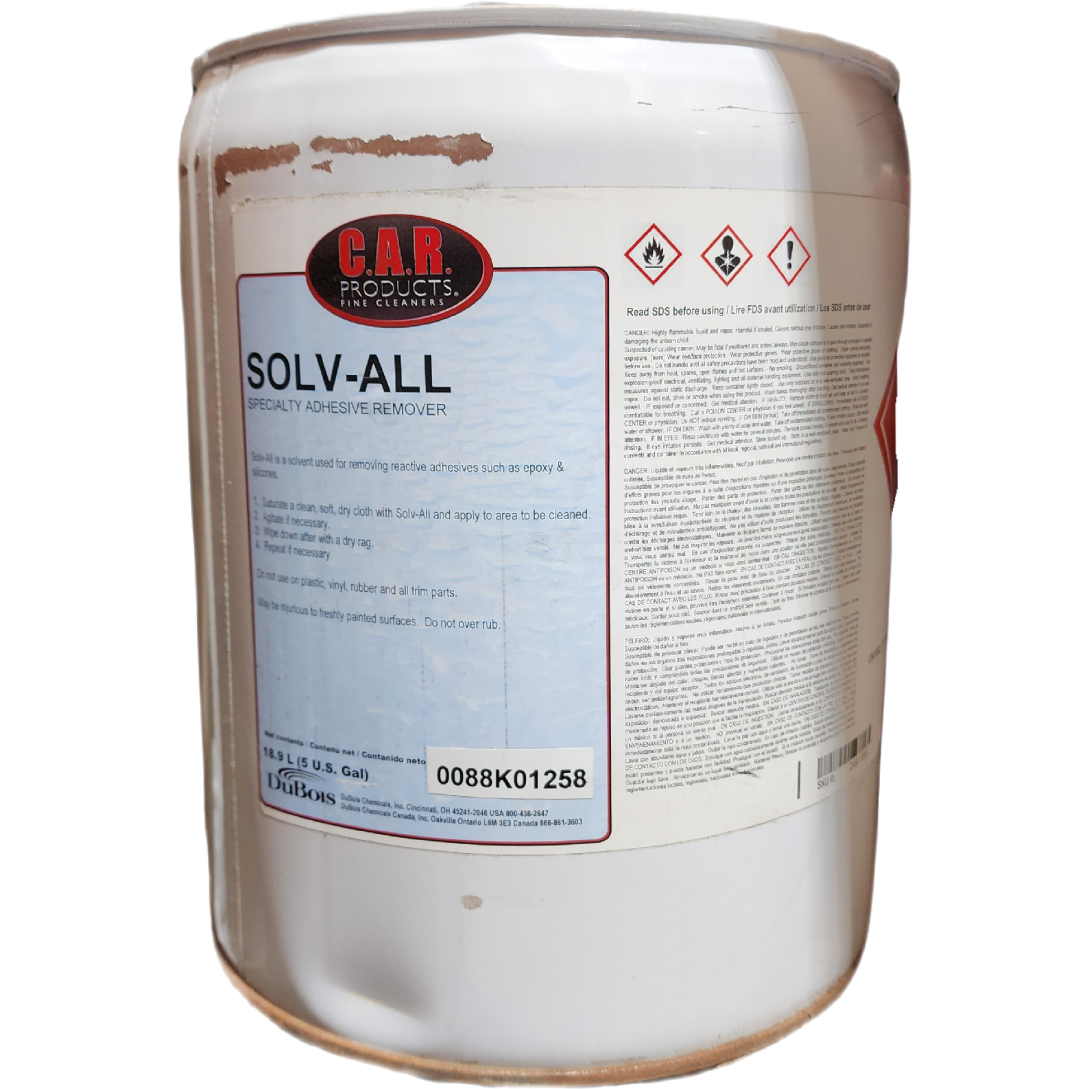 XCP CAR-17005 CAR Products Solv-All Adhesive Remover (5 gal)